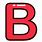 Alphabet Letter B Red