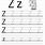 Alphabet Z Tracing Worksheets