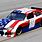 American Flag Racing Car