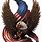 American Flag and Eagle Decal