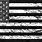 American Flag in Black and White