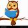 Animated Owl Reading Book