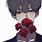 Anime Boy Holding Rose