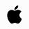 Apple Logo White On Black
