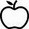 Apple PNG Black and White