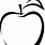 Apple Vector Black and White