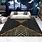 Art Deco Black and Gold Rug
