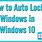 Automatic Lock Screen Windows 10
