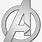 Avengers Logo Black White