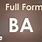 BA Full Form