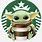 Baby Yoda Holding Starbucks