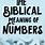 Bible Meaning of Numbers