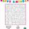Birthday Word Search Puzzles