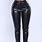 Black Leather Jeans for Women