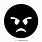 Black Mad Face Emoji