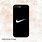 Black Nike Phone Case
