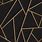 Black White and Gold Geometric Wallpaper