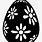 Black and White Easter Egg SVG