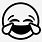 Black and White Laughing Emoji