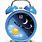 Blue Cartoon Clock
