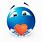 Blue Emoji Giving Heart