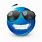 Blue Emoji Meme Sunglasses