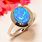 Blue Fire Opal Ring