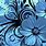 Blue Flower Wallpaper Art