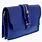 Blue Leather Clutch Bag