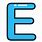 Blue Letter E Icon