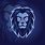 Blue Lion Head Art Image