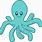 Blue Octopus Clip Art