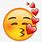 Blushing Love Emoji