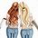 Brown and Blonde Best Friends Drawing