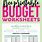 Budget Your Money Worksheet