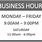 Business Hours Door Sign