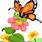 Butterfly Flower Cartoon