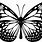 Butterfly Vector Art Black and White