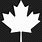 Canada Maple Leaf White