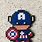 Captain America Hama Beads
