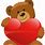 Cartoon Bear with Heart