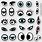 Cartoon Eyes Stickers