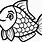 Cartoon Fish Clip Art Black and White