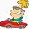 Cartoon Guy Driving Car