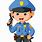 Cartoon Kid Policeman
