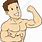 Cartoon Muscle Man Clip Art