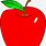 Cartoon of Red Apple