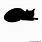 Cat Laying Down Silhouette