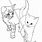 Cats Playing Coloring Pages