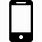 Cell Phone Icon White